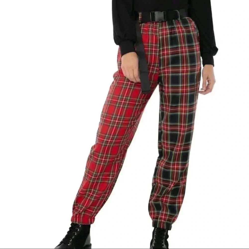 Angel Kiss Plaid Joggers
